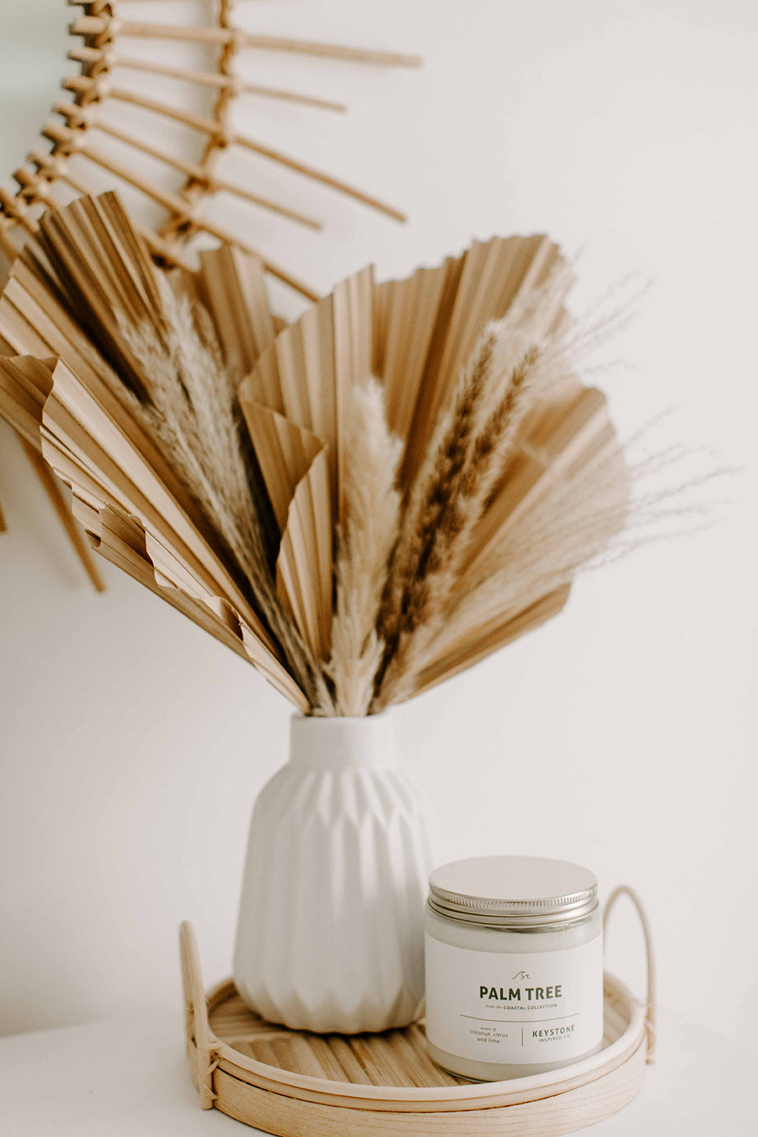 Includes 3 Palms: 12"W X 17"L Medium BEIGE Neutral Dried Palm Leaf | Palm Fan | Tropical Decor | DIY Floral Arrangements | Home | Party | Wedding | Boho Decor | Free Ships Flat, Ready to Use! 3 PCS