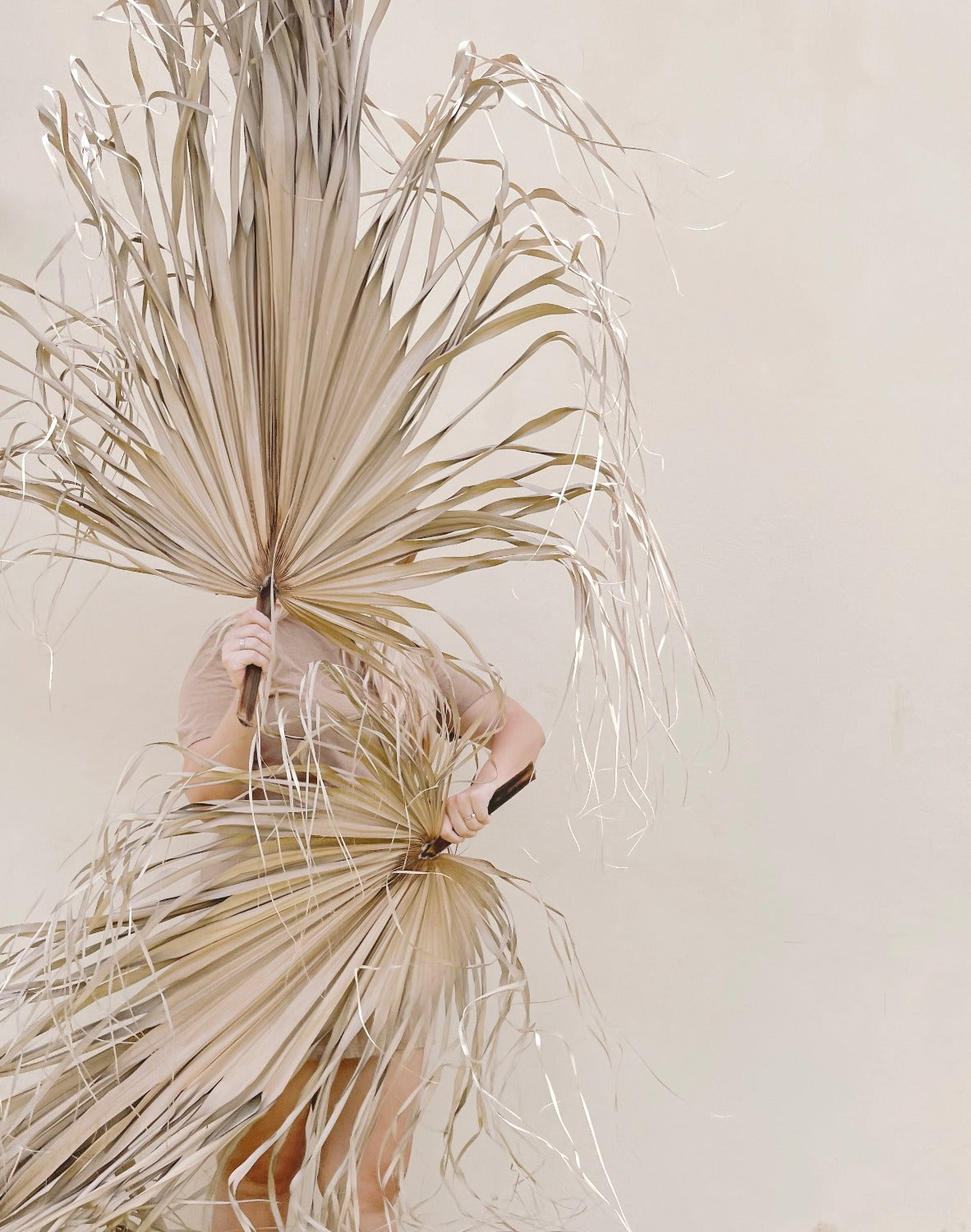 3ft. JUMBO Palm Leaf, Wispy-Ended Dried Palm Leaves, Beige Palm, Natural Sun-Dried Palm Leaf, Boho Home Decor, Wedding Party, Wall Decor, XL Large Dried Flowers