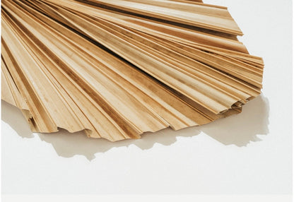 Includes 3 Palms: 12"W X 17"L Medium BEIGE Neutral Dried Palm Leaf | Palm Fan | Tropical Decor | DIY Floral Arrangements | Home | Party | Wedding | Boho Decor | Free Ships Flat, Ready to Use! 3 PCS