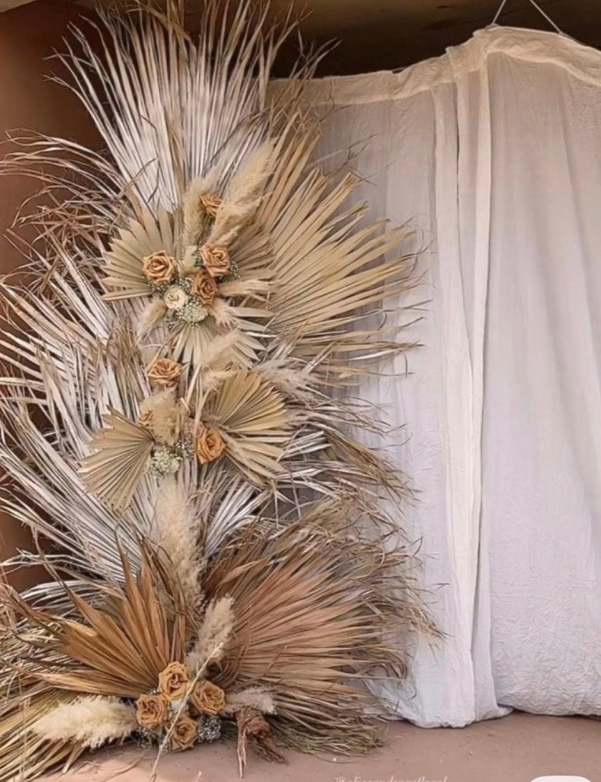 3ft Jumbo Beige Dried Palm Leaf | The Blooming Palm