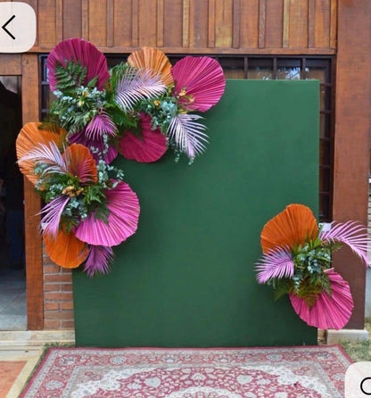 Includes 3 Palms: 12"W X 17"L Medium PINK Dried Palm Leaf | Palm Fan | Tropical Decor | DIY Floral Arrangements | Home | Party | Wedding | Boho Decor | Free Ships Flat, Ready to Use! 3 PCS