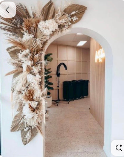 Includes 3 Palms: 12"W X 17"L Medium BEIGE Neutral Dried Palm Leaf | Palm Fan | Tropical Decor | DIY Floral Arrangements | Home | Party | Wedding | Boho Decor | Free Ships Flat, Ready to Use! 3 PCS