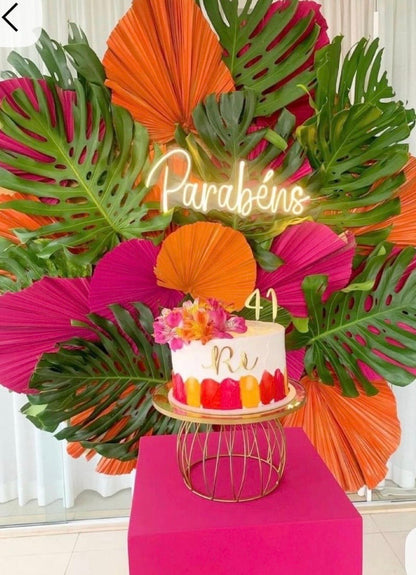 Includes 3 Palms: 12"W X 17"L Medium PINK Dried Palm Leaf | Palm Fan | Tropical Decor | DIY Floral Arrangements | Home | Party | Wedding | Boho Decor | Free Ships Flat, Ready to Use! 3 PCS