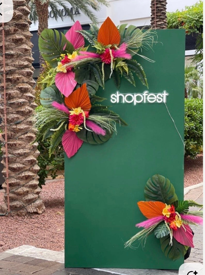 Includes 3 Palms: 12"W X 17"L Medium PINK Dried Palm Leaf | Palm Fan | Tropical Decor | DIY Floral Arrangements | Home | Party | Wedding | Boho Decor | Free Ships Flat, Ready to Use! 3 PCS