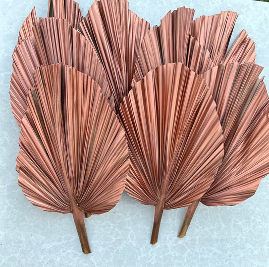14" ROSE GOLD Dried Palm Leaf, Palm Frond, Home/Party/Wedding Decor