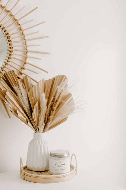 Includes 3 Palms: 12"W X 17"L Medium BEIGE Neutral Dried Palm Leaf | Palm Fan | Tropical Decor | DIY Floral Arrangements | Home | Party | Wedding | Boho Decor | Free Ships Flat, Ready to Use! 3 PCS