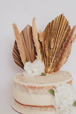12 PCS Cake Topper, Boho, Flower, Palm Leaves, Cake Decorations, for Bohemian Wedding, Baby Shower, Birthday, Party Supplies, GOLD