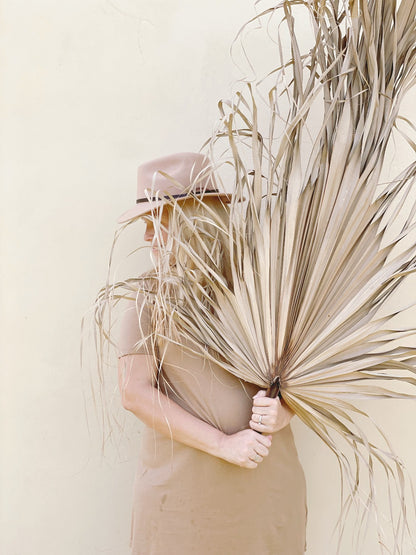 3ft. JUMBO Palm Leaf, Wispy-Ended Dried Palm Leaves, Beige Palm, Natural Sun-Dried Palm Leaf, 🌿 Luxe Dried Palm Leaves – Natural Minimalist Statement Décor