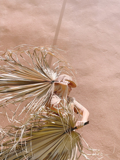 3ft. JUMBO Palm Leaf, Wispy-Ended Dried Palm Leaves, Beige Palm, Natural Sun-Dried Palm Leaf, 🌿 Luxe Dried Palm Leaves – Natural Minimalist Statement Décor